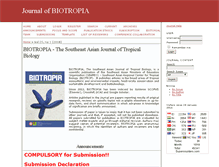 Tablet Screenshot of journal.biotrop.org